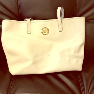 White Michael Kors Tote Bag